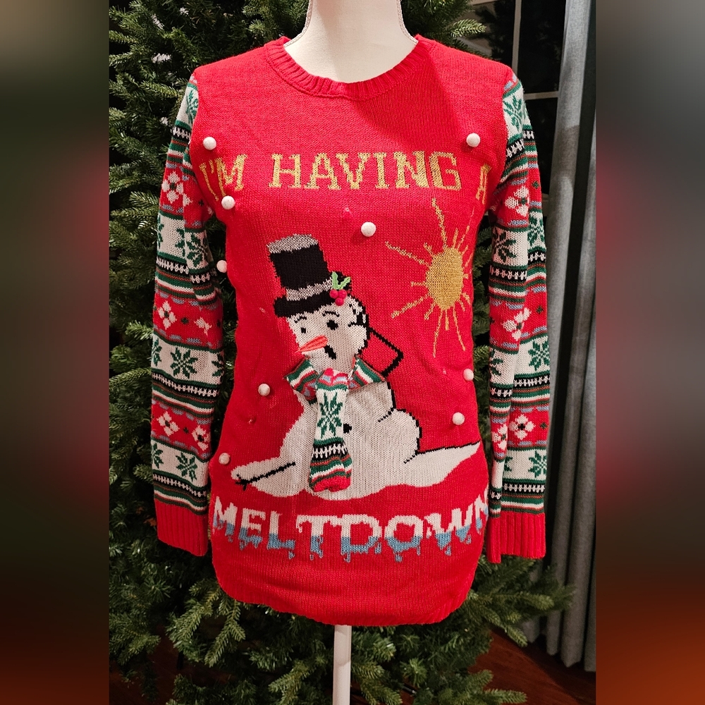 Christmas Sweater w/lights size Small